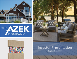 AZEK Co Investor Presentation