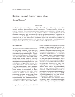 Scottish External Funerary Metal Plates | 293