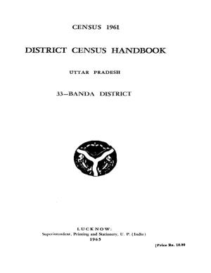 District Census Handbook, 33-Banda, Uttar