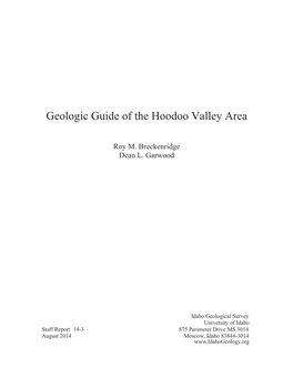 Geologic Guide of the Hoodoo Valley Area