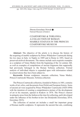 Czartoryski & Torlonia. a Collection of Roman