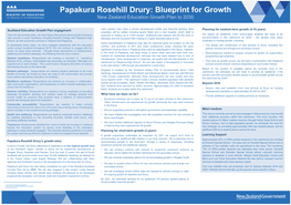 Papakura Rosehill Drury: Blueprint for Growth New Zealand Education Growth Plan to 2030