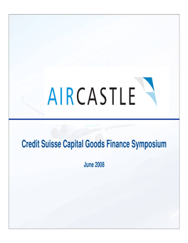 Credit Suisse Capital Goods Finance Symposium