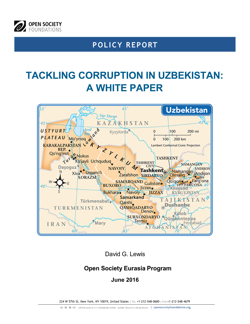Tackling Corruption in Uzbekistan: a White Paper
