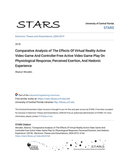 Comparative Analysis of the Effects of Virtual Reality Active Video