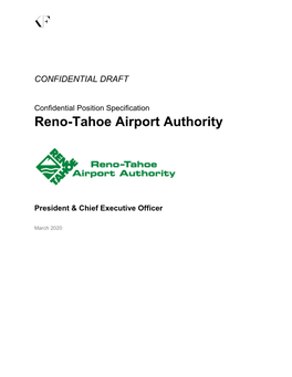 Confidential Position Specification Reno-Tahoe Airport Authority