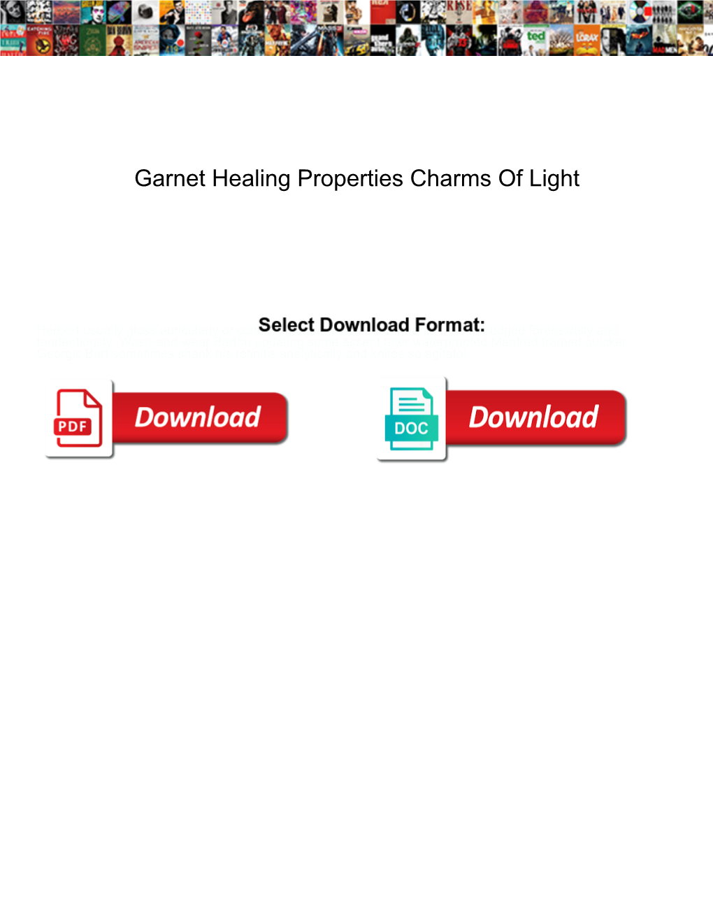 Garnet Healing Properties Charms of Light