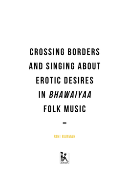 Crossing Borders and Singing Erotic Desires in Bhawaiyaa Folk Music