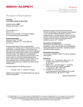 Invertase from Baker's Yeast (S