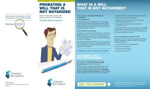Probating a Will That Is Not Notarized