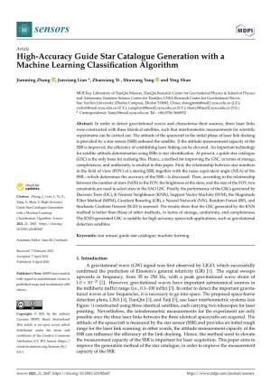 High-Accuracy Guide Star Catalogue Generation with a Machine Learning Classiﬁcation Algorithm