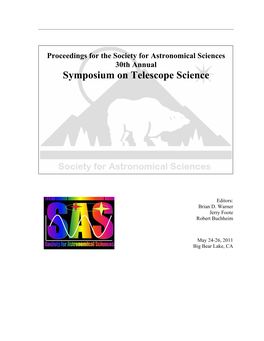 Symposium on Telescope Science