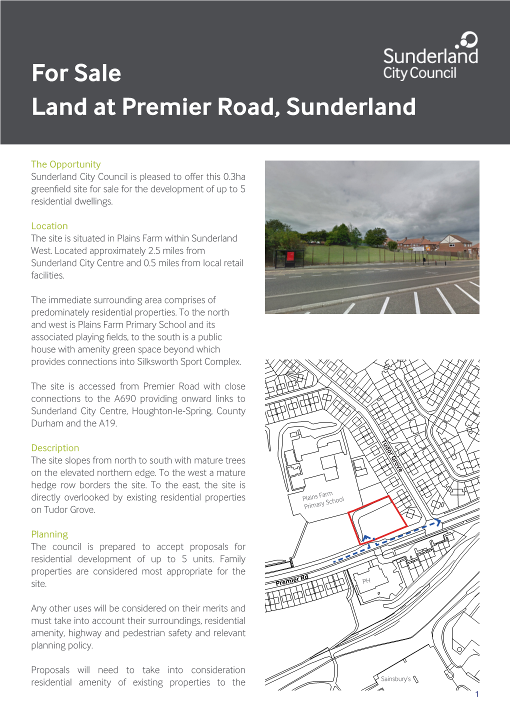 Land at Premier Road, Sunderland for Sale