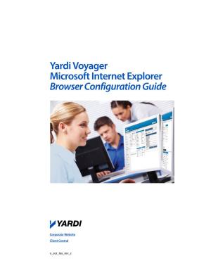 Yardi Voyager Microsoft Internet Explorer Browser Configuration Guide