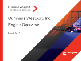 Cummins Westport, Inc