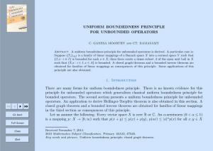 Uniform Boundedness Principle for Unbounded Operators