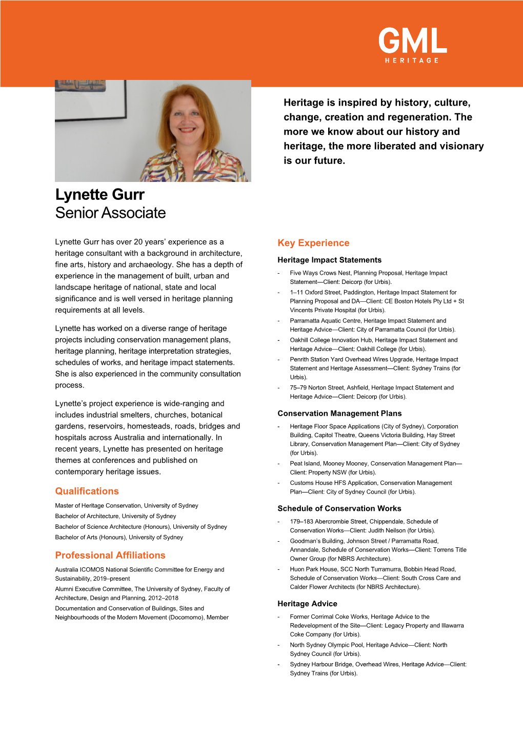 Lynette Gurr Senior Associate