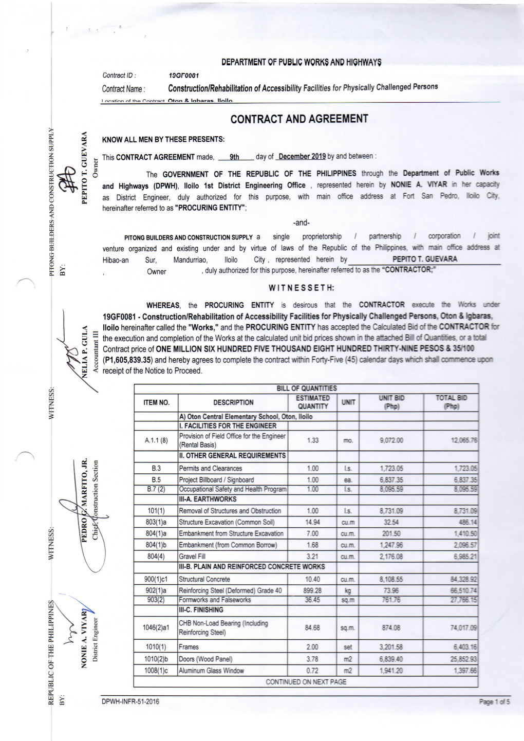 Contrac丁and Agreement Witnesseth