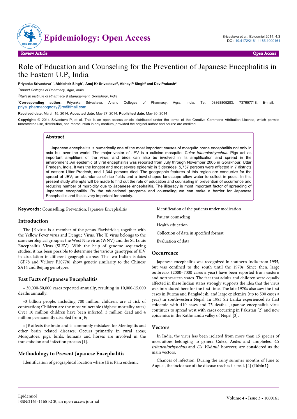 Role of Education and Counseling for the Prevention of Japanese