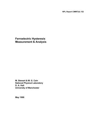 Ferroelectric Hysteresis Measurement & Analysis