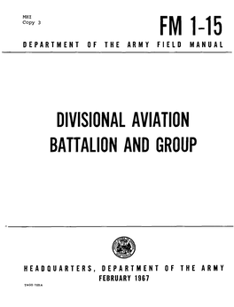 Divisional Aviation Battalion and Group