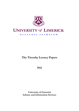 The Timothy Looney Papers
