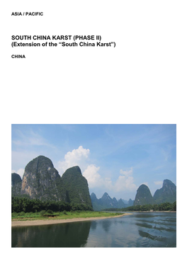 PHASE II) (Extension of the “South China Karst”