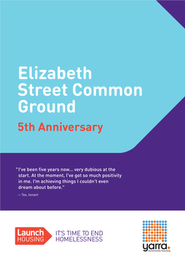 Elizabeth Street Common Ground 5Th Anniversary