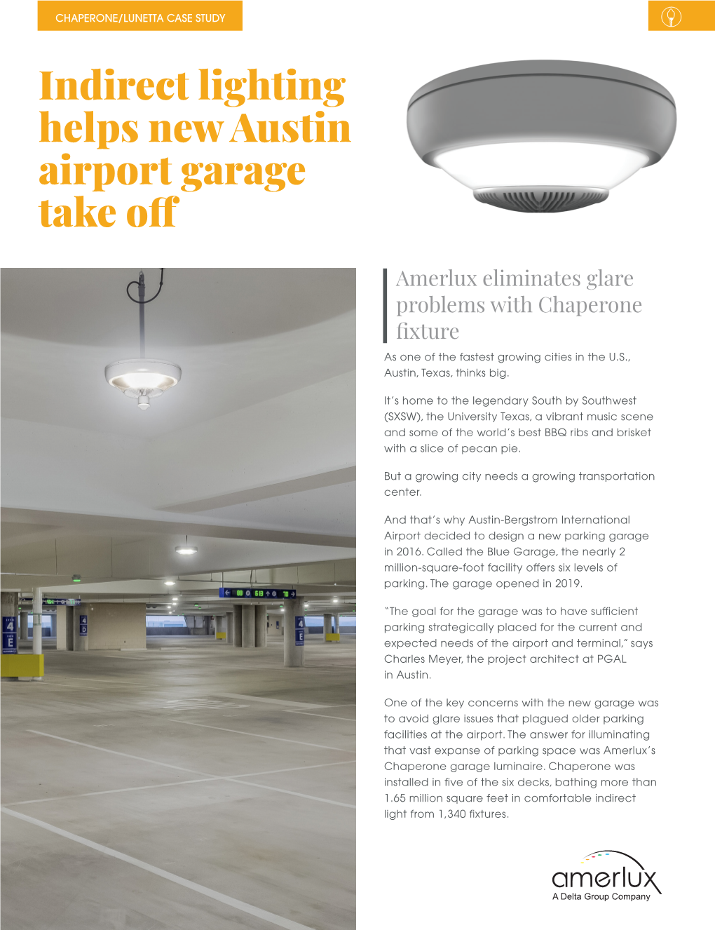 Indirect Lighting Helps New Austin Airport Garage Take Off