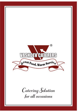 Catering Solution for All Occasions 11 Pages Menu