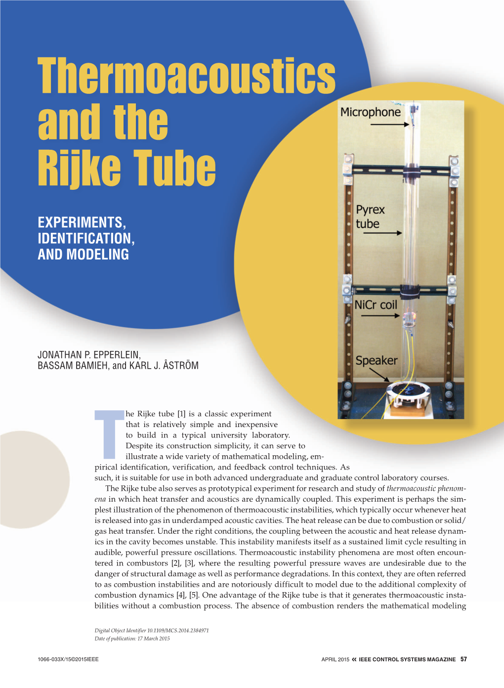 Thermoacoustics and the Rijke Tube