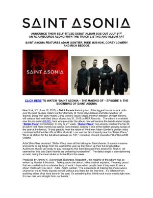 Saint Asonia Album Release