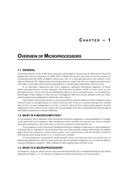 Overview of Microprocessors