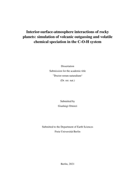 Simulation of Volcanic Outgassing and Volatile Chemical Speciation in the C-O-H System