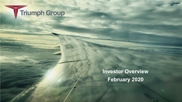 Investor Overview February 2020 Forward Looking Statements