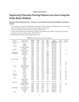 Improving Princeton Forcing Dataset Over Iran Using the Delta-Ratio Method