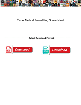 Texas Method Powerlifting Spreadsheet