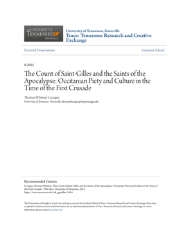 The Count of Saint-Gilles and the Saints of the Apocalypse