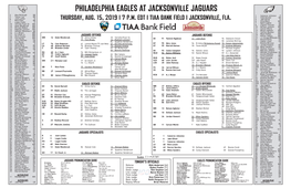 Philadelphia Eagles at Jacksonville Jaguars