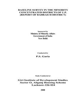 District Bahraich Report-PS Garia