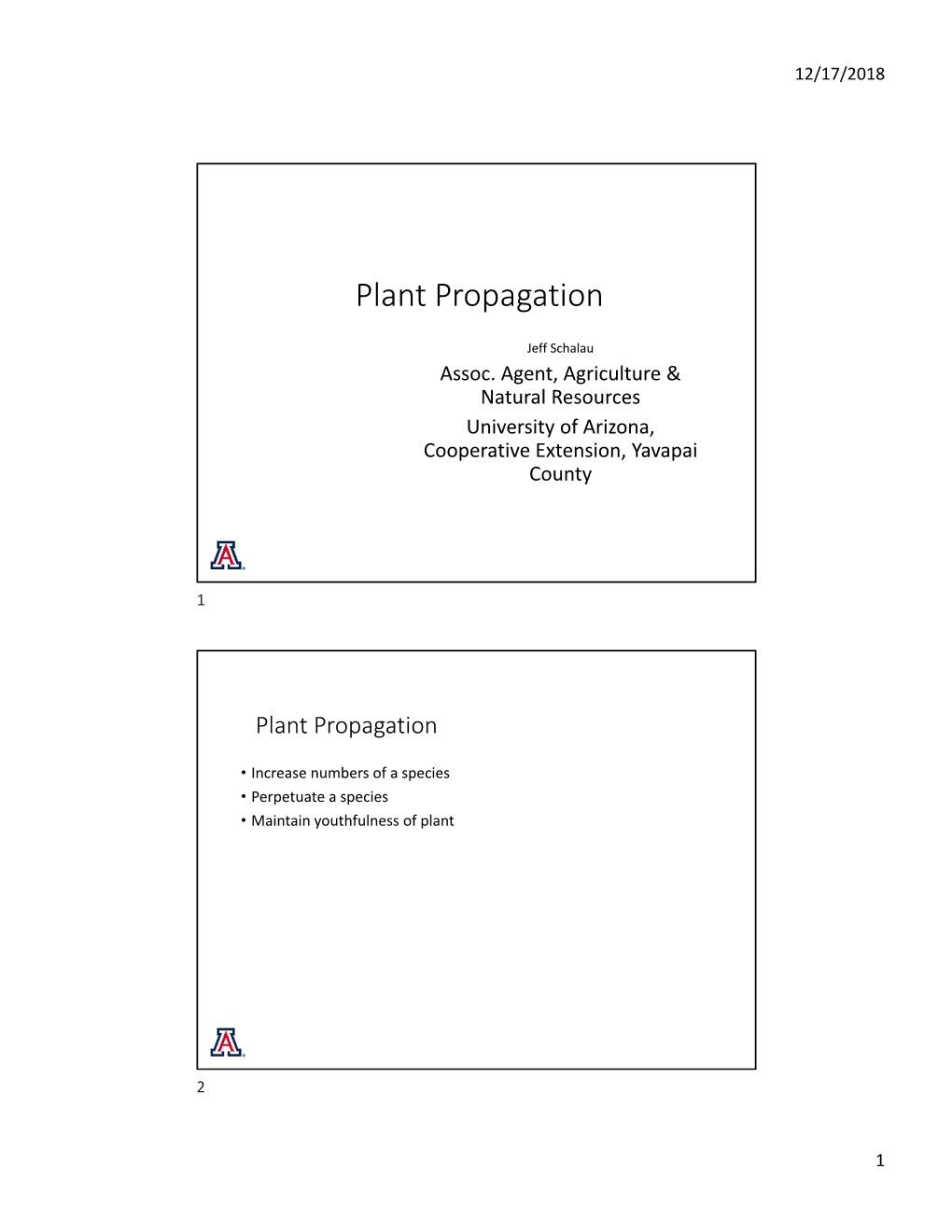 Plant Propagation