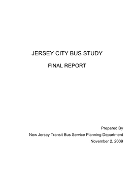 Jersey City Bus Study