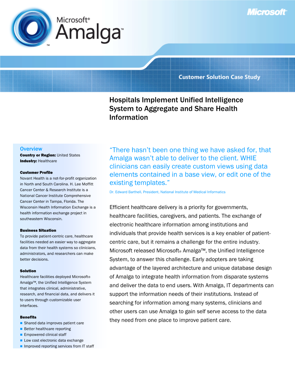 Hospitals Implement Unified Intelligence System to Aggregate and Share Health Information