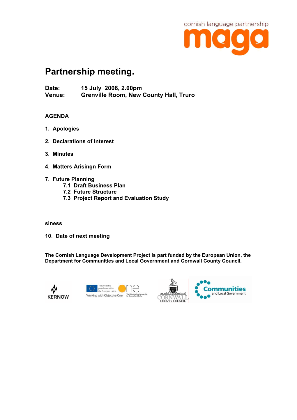 Partnership Meeting