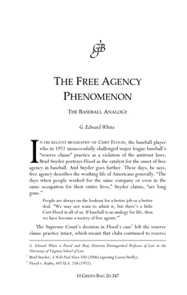 The Free Agency Phenomenon