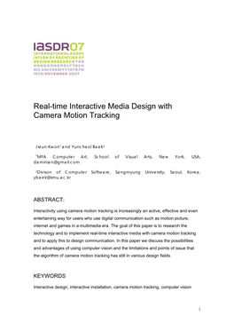 Real-Time Interactive Media Design with Camera Motion Tracking
