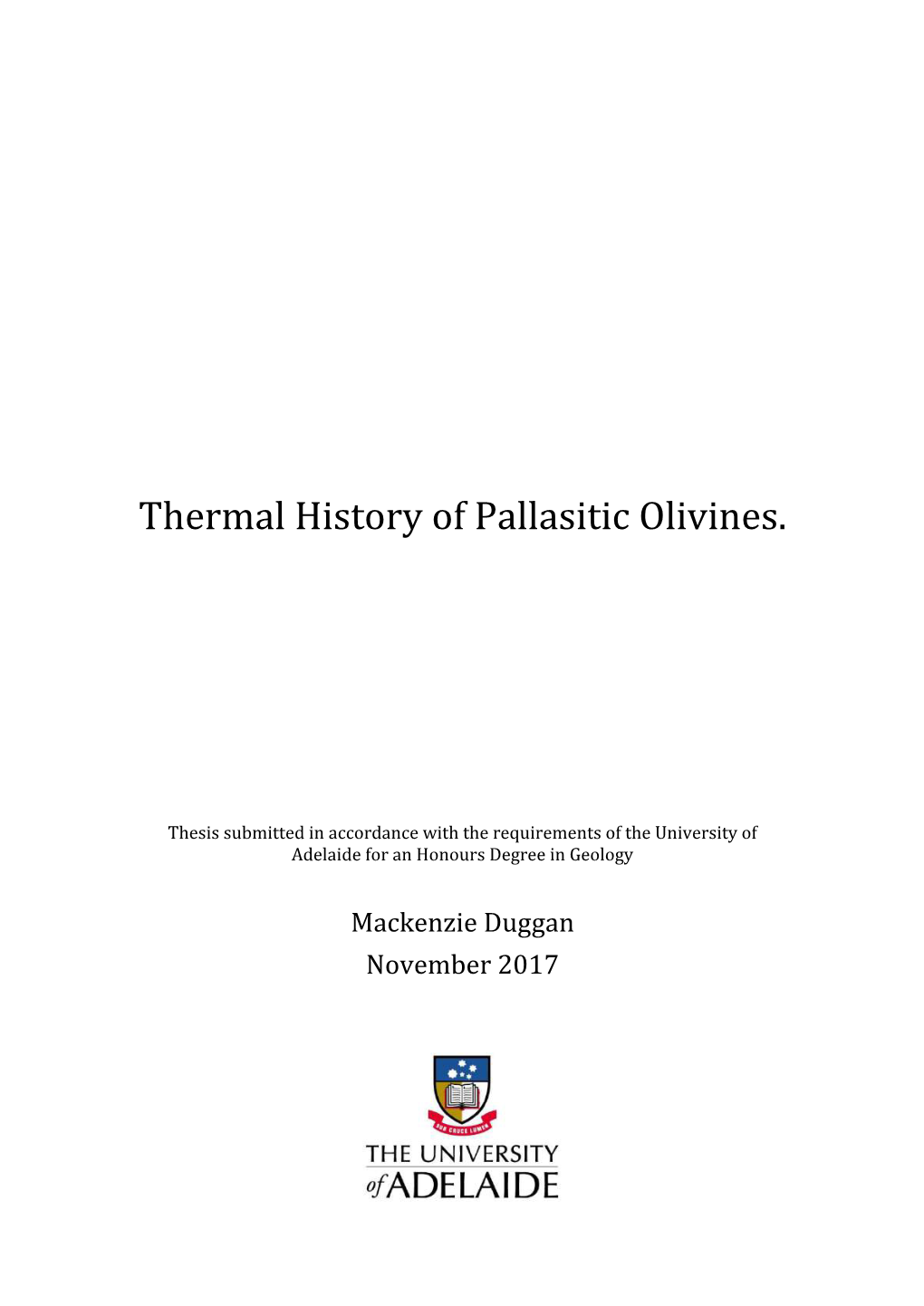 Thermal History of Pallasite Olivines