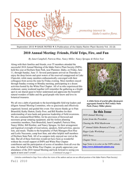 Sage Notes September 2010