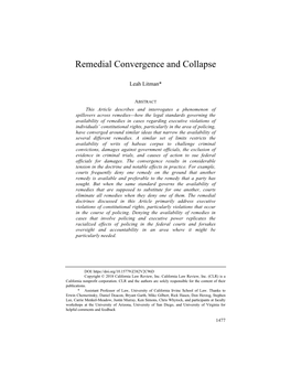 Remedial Convergence and Collapse