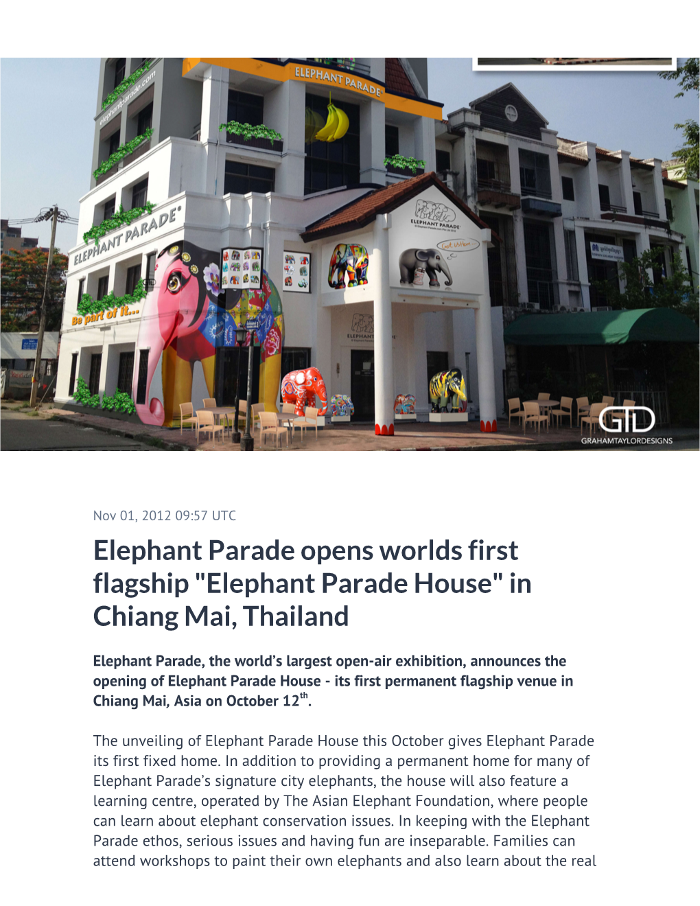 "Elephant Parade House" in Chiang Mai, Thailand